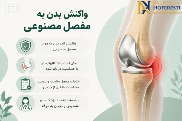 واکنش بدن به مفصل مصنوعی
