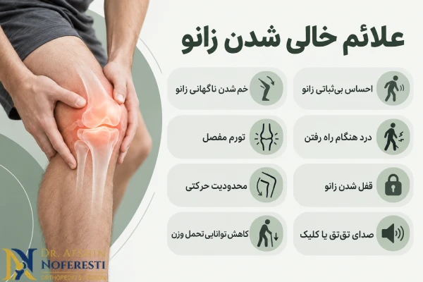 علائم خالی کردن زانو